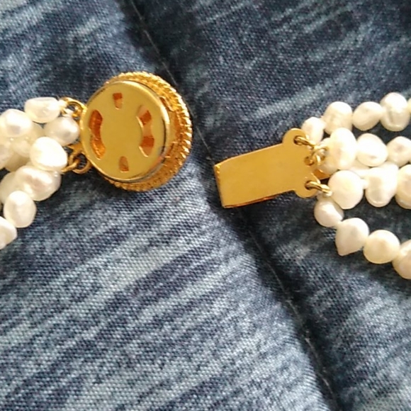 Freshwater and real mabe pearl choker necklace. - Picture 5 of 7